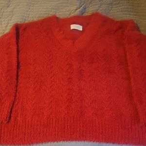 Lucky Brand Vibrant Red Knit Sweater